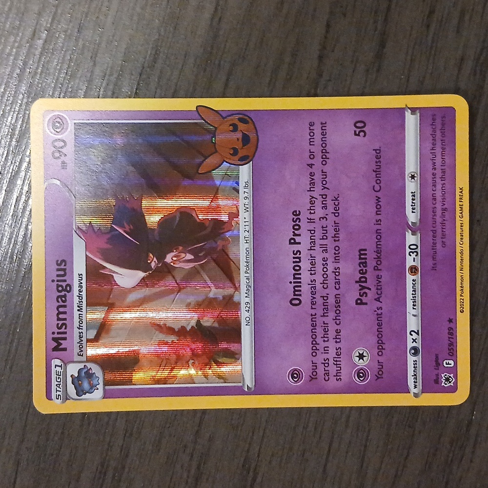 Mismagius HOLO pokemon Trading Card